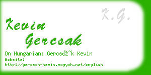 kevin gercsak business card